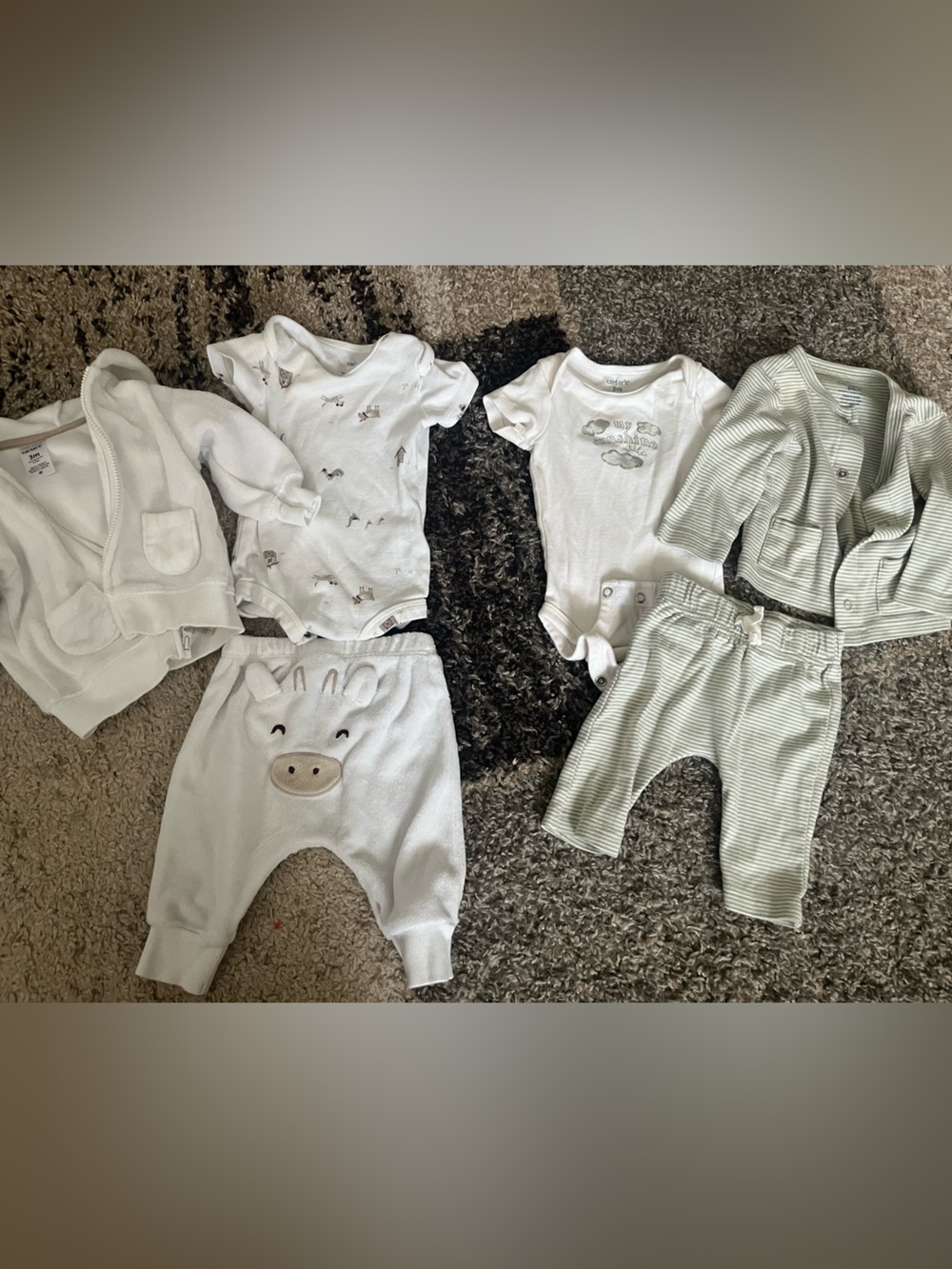 Children's Neutral & Sage 6-Piece Baby Outfit Set